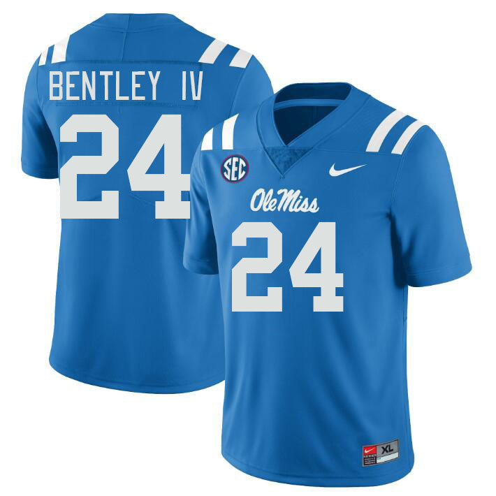 Ole Miss Rebels #24 Ulysses Bentley IV College Football Jerseys Stitched Sale-Power Blue